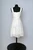 Kay Unger Sleeveless fit and flare stripe jacquard dress with high square neck, banded fabric waist and knee-legnth
