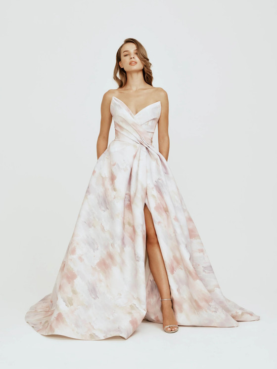 green emerald velvet dress Andrea & Leo A1416 Lace & Tulle Gown, Dusty Rose / 16 main image 1