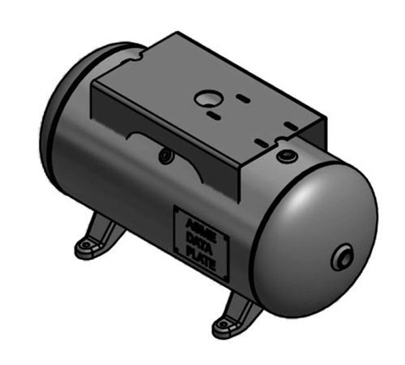 A10024 Samuel 12 Gallon Horizontal Air Receiver Tank 12x27