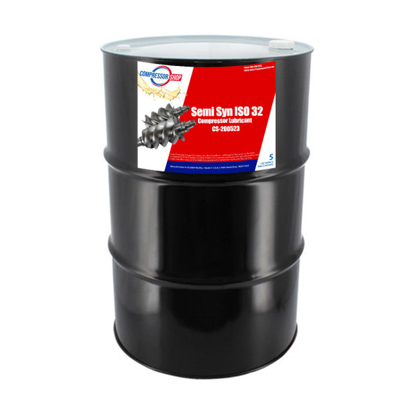 Semi Synthetic ISO 32 compressor oil. 55 gallon drum.