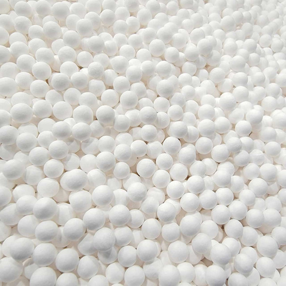 Fifty pound bag of 15472814 activated alumina desiccant beads. White in color.