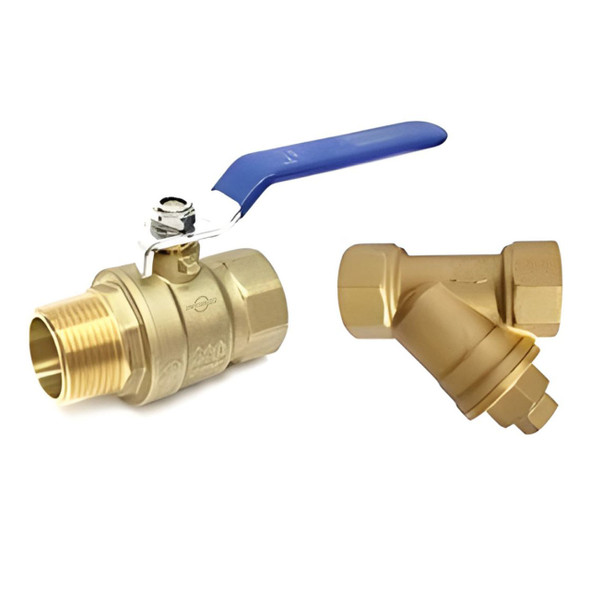 Midwest Control DKI-ST15 Y-Strainer Kit for ACT-1500 Drain Valve - 1/2"