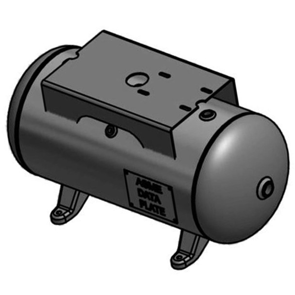A10024 Samuel 12 Gallon Horizontal Air Receiver Tank with Top Plate A10024 Samuel 12 Gallon Horizontal Air Receiver Tank with Top Plate
