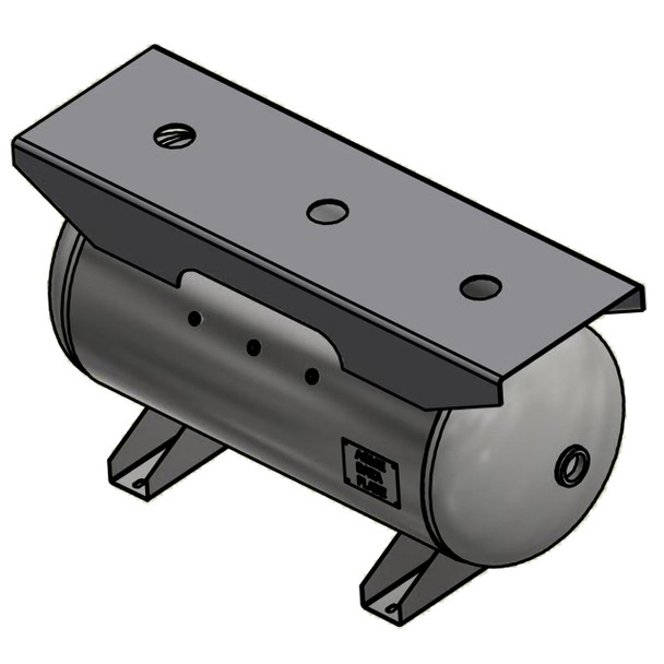 Samuel A10137 horizontal air receiver tank with Extended Top Plate and Saddle Legs