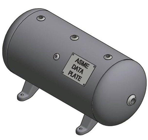 Samuel C103084 horizontal air receiver tank
