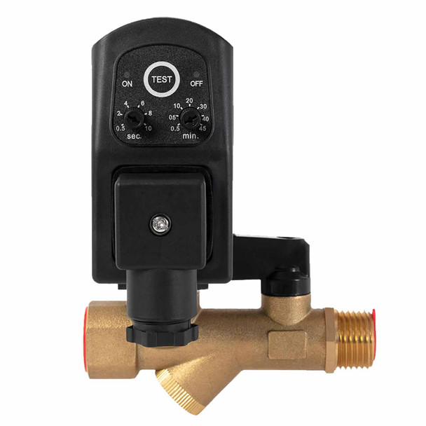 Walker Filtration CSTD016N-A electric drain valve with timer.  Shown without power cord.