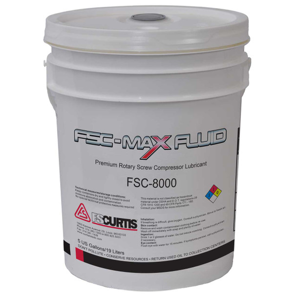 FS-Cutis FSC-8000 Rotary Screw Compressor Oil. Genuine FS-Curtis compressor lubricant in a five pound pail.