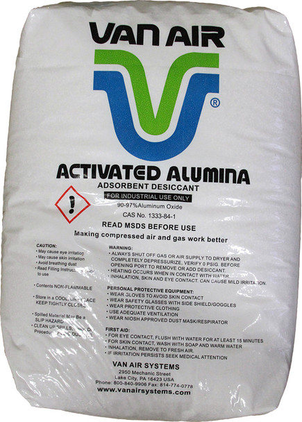 Van Air Activated Alumina - 1/8" 2-5mm 50 lb Bag Van Air Activated Alumina - 1/8" 2-5mm 50 lb Bag