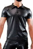 TOF Paris Fetish Polo TS0035-N Black - Mens Fetish Polo Shirts - Front View - Topdrawers Clothing for Men
