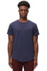 Kuwalla Tee Slub Hi-Lo Tee KUL-SHL1385-NVY Navy Blue - Mens T-Shirts - Front View - Topdrawers Clothing for Men
