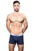 Andrew Christian Almost Naked Bamboo Boxer 92335-NV Navy Blue - Mens Trunk Boxers - Front View - Topdrawers Underwear for Men
