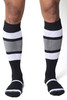 CellBlock 13 Halfback Knee High Sock A091-BL Black - Mens Long Socks - Front View - Topdrawers Underwear for Men
