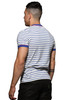 Andrew Christian Ibiza Stripe Tee 10341-WHRB White/Royal Blue - Mens T-Shirts - Rear View - Topdrawers Clothing for Men

