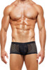 Modus Vivendi Net Trap Boxer 06121-BL Black  - Mens Boxer Briefs - Front View - Topdrawers Underwear for Men
