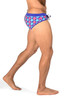 ST33LE Freestyle Swim Brief | Honeycomb ST-800-67-NVFU - Mens Swim Bikini Briefs - Side View - Topdrawers Swimwear for Men
