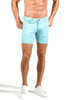 ST33LE Stretch Knit Jeans Shorts | Blue Coast ST-1932-BUCO - Mens Shorts - Front View - Topdrawers Clothing for Men
