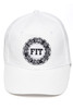 ES Collection FIT Cotton Cap CAP008-01 White - Mens Hats - Front View - Topdrawers Apparel for Men
