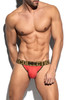 ES Collection Spring Cotton Jock UN2032-04 Orange - Mens Jockstraps - Front View - Topdrawers Underwear for Men
