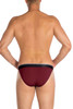 Obviously PrimeMan Bikini Brief A05-1L Maroon  - Mens Cutaway Bikini Briefs - Rear View - Topdrawers Underwear for Men
