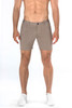 ST33LE Stretch Knit Jeans Shorts | Dark Khaki ST-1932-DKH - Mens Shorts - Front View - Topdrawers Clothing for Men
