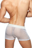 Addicted C-Through Kango Mesh Short AD846-01 White - Mens Fetish Shorts - Rear View - Topdrawers Clothing for Men
