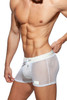 Addicted C-Through Kango Mesh Short AD846-01 White - Mens Fetish Shorts - Side View - Topdrawers Clothing for Men
