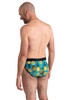 Saxx Ultra Brief w/ Fly SXBR30F-PPB | Polka Pineapple Blue PPB - Mens Briefs - Rear View - Topdrawers Underwear for Men
