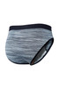 Saxx Ultra Brief w/ Fly SXBR30F-YSH | Spacedye Heather Blue YSH - Mens Briefs - Rear View - Topdrawers Underwear for Men
