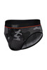 Saxx Ultra Brief w/ Fly SXBR30F-SCB | Supersize Camo Black SCB - Mens Briefs - Front View - Topdrawers Underwear for Men

