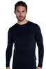Punto Blanco Basix Long-Sleeve T-Shirt | Black | 5338520-090  - Mens T-Shirts - Front View - Topdrawers Underwear for Men
