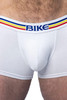 Bike Athletic Cotton Trunk | White | BAS310WHT  - Mens Boxer Briefs - Front View - Topdrawers Underwear for Men
