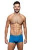 Garçon Blue Bamboo Trunk | GM21-BLUE-TRUNK  - Mens Boxer Briefs - Front View - Topdrawers Underwear for Men
