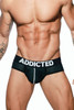 Addicted Push Up Mesh Brief | Black | AD805-10  - Mens Briefs - Front View - Topdrawers Underwear for Men
