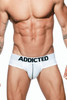 Addicted Push Up Mesh Brief | White | AD805-01  - Mens Briefs - Front View - Topdrawers Underwear for Men
