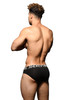 Andrew Christian Belt Swim Bikini | Black | 7957-BL  - Mens Swim Bikini Briefs - Rear View - Topdrawers Swimwear for Men
