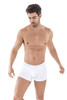 Clever Caribbean Trunk | White | 0882-01  - Mens Boxer Briefs - Front View - Topdrawers Underwear for Men
