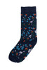 American Trench Cotton Floral Crew Socks | Navy | SCK-SH-FLORAL  - Mens Socks - Front View - Topdrawers Underwear for Men
