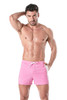 TOF Paris Football Shorts | Pink | TOF272-P  - Mens Athletic Shorts - Front View - Topdrawers Clothing for Men
