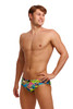 Funky Trunks Classic Swim Briefs | Smash Mouth | FT35M71625  - Mens Swim Briefs - Side View - Topdrawers Swimwear for Men
