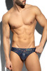 ES Collection Glitter Swim Brief | Navy | 2309-09  - Mens Swim Briefs - Front View - Topdrawers Swimwear for Men
