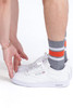 Saxx Whole Package Crew Socks | Athletic Stripe Grey | SXCR102-ASG  - Mens Socks - Front View - Topdrawers Underwear for Men
