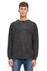 Kuwalla Tee Slub Thermal Crew | Charcoal | KUL-SLTH2912  - Mens Long Sleeve Knit Tops - Front View - Topdrawers Clothing for Men
