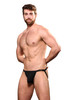 Andrew Christian Sex Bamboo Jock w/ Almost Naked | Black | 92982-BL  - Mens Jockstraps - Side View - Topdrawers Underwear for Men
