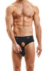 Modus Vivendi Glory Hole Bottomless Brief | Black | 01312  - Mens Jock Briefs - Front View - Topdrawers Underwear for Men
