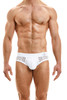 Modus Vivendi Hole Classic Brief | White | 02313  - Mens Briefs - Front View - Topdrawers Underwear for Men
