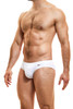 Modus Vivendi Peace Classic Brief | White | 04017-WH  - Mens Briefs - Side View - Topdrawers Underwear for Men
