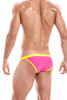 Modus Vivendi Peace Mini Tanga Brief | Fuschia | 04014-FUS  - Mens Bikini Briefs - Rear View - Topdrawers Underwear for Men
