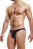 Modus Vivendi Flashy Low Cut Brief | Black | 19315-BL  - Mens Briefs - Side View - Topdrawers Underwear for Men
