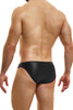 Modus Vivendi Viral Vinyl Low Cut Brief | Black | 08013-BL  - Mens Fetish Briefs - Rear View - Topdrawers Underwear for Men
