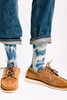 American Trench The Retro Indigo-Dyed Crew | SCK-HM-RETRP  - Mens Socks - Front View - Topdrawers Underwear for Men
